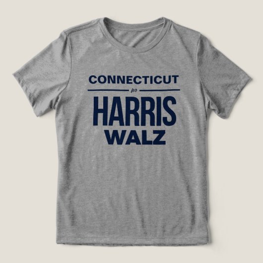 T-shirt En Tri-matière Connecticut pour Harris Walz (Design Recto)