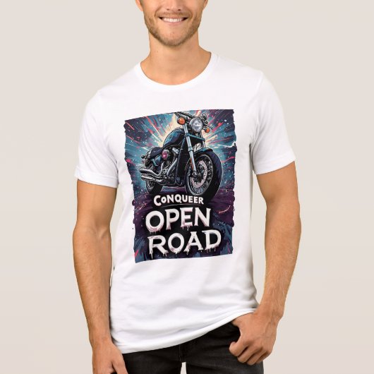T-shirt En Tri-matière 🔥 Conquérir le style d'art biker Open Road (Recto)