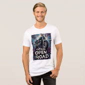 T-shirt En Tri-matière 🔥 Conquérir le style d'art biker Open Road (Recto plein)