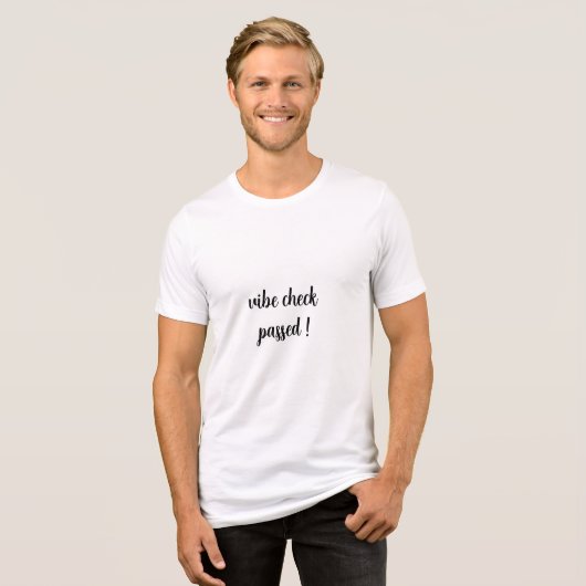 T-shirt En Tri-matière contrôle de vibe passé en blanc (Recto plein)