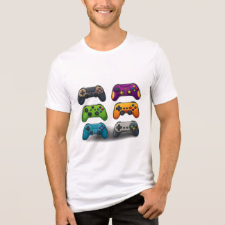 T-shirt En Tri-matière Contrôleurs de jeu colorés Retro - Gamer Design po