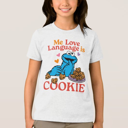T-shirt En Tri-matière Cookie Monster | Citation de la Saint Valentin (Recto)