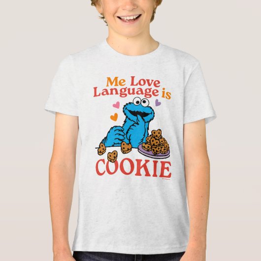 T-shirt En Tri-matière Cookie Monster | Citation de la Saint Valentin (Recto)