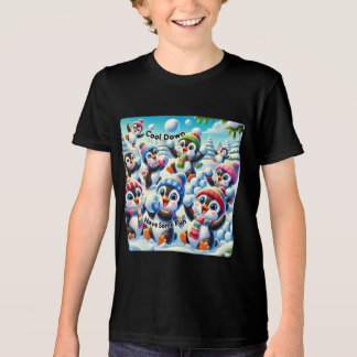 T-shirt En Tri-matière Cool, Amusez-Vous - Penguin Snowball Combat