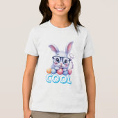 T-shirt En Tri-matière Cool Bunny Easter Personalized Name Kids (Recto)