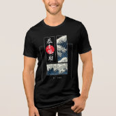 T-shirt En Tri-matière Cool Japanese Great Wave Red Sun Panel (Recto)