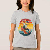 T-shirt En Tri-matière Cool Skateboarding Dog Illustration (Recto)