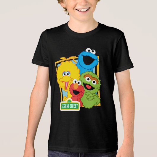 T-shirt En Tri-matière Copains de Sesame Street (Recto)
