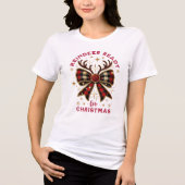 T-shirt En Tri-matière Coquette Noël Plaid Reinder Ready Bow (Recto)