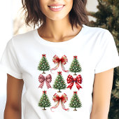 T-shirt En Tri-matière Coquette Vaches et arbres de Noël