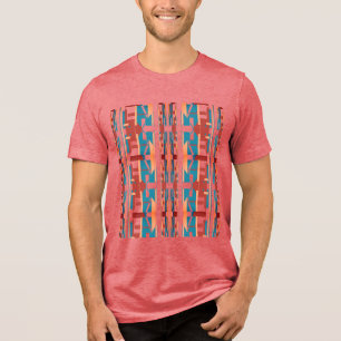 T-shirt En Tri-matière Corail rouille profonde Turquoise Look Sud-ouest M