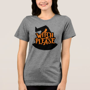T-shirt En Tri-matière Corbeau et crâne Cool Halloween sorcière S'il vous