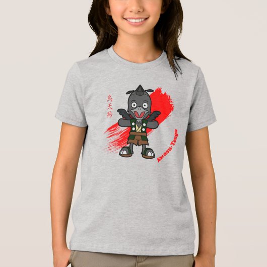 T-shirt En Tri-matière Corbeau japonais Tengu Yokai (Recto)