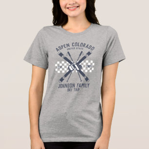 T-shirt En Tri-matière Correspondance de groupe de voyage de ski personna
