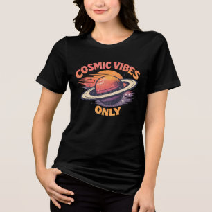 T-shirt En Tri-matière Cosmic Vibes Uniquement Vintage 90s Espace Planète