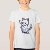 T-shirt En Tri-matière Costume Halloween Ghost Kitty (Recto)
