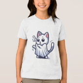 T-shirt En Tri-matière Costume Halloween Ghost Kitty (Recto)