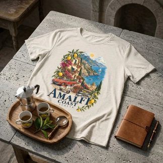 T-shirt En Tri-matière Côte Amalfitaine Italie Eté Italien Vintage Route