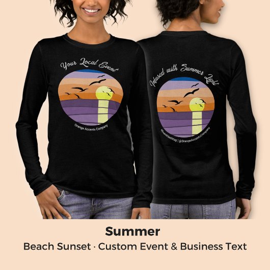 T-shirt En Tri-matière Coucher de soleil sur la plage ・ Événement personn