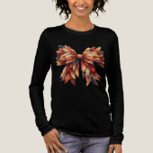 T-shirt En Tri-matière Couleurs automnales Bow automne Thanksgiving (Recto)