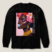 T-shirt En Tri-matière Couronné dans Floral Queen en fleurs (Motif devant)