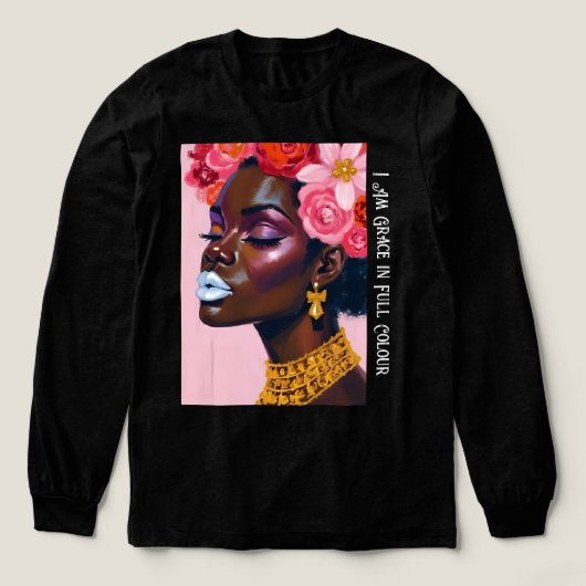 T-shirt En Tri-matière Couronné dans Floral Queen en fleurs (Motif devant)