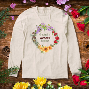T-shirt En Tri-matière Couronne florale de gratitude en toute saison