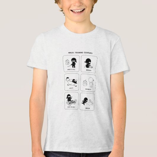 T-shirt En Tri-matière Cours de formation Ninja Cartoon Comics (Recto)