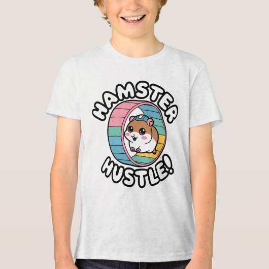 T-shirt En Tri-matière Course folle du hamster Workout Mignon (Recto)