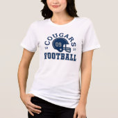 T-shirt En Tri-matière Coutume Football Maman Marine Blue and Grey Team (Recto)