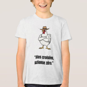 T-shirt En Tri-matière Cowboy Chicken Attitude – Funny Cartoon Tee