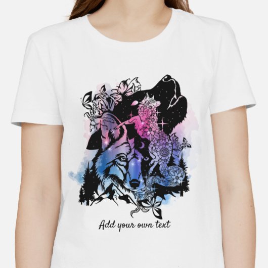 T-shirt En Tri-matière Coyote américain personnalisé | Violet rose