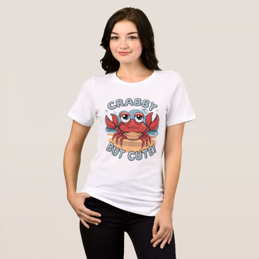 T-shirt En Tri-matière Crabby mais mignon - Drôle Kawaii Crab Design (Recto plein)