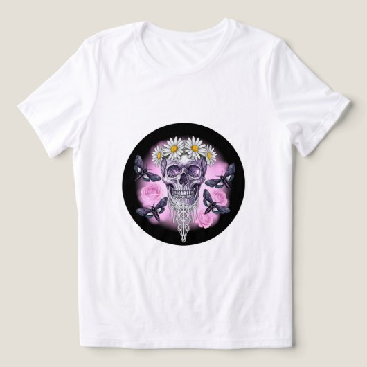 T-shirt En Tri-matière Crâne Daisy Queen Tee 💀 🌼 (Design Recto)