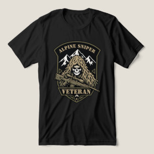 T-shirt En Tri-matière Crâne de montagne vétéran tireur d'élite alpin