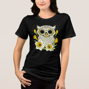 T-shirt En Tri-matière Crâne Narcisse & Owl de décembre