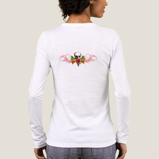 T-shirt En Tri-matière Crâne Rose Courage (Verso)
