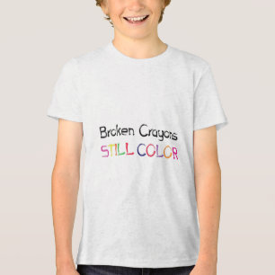 T-shirt En Tri-matière Crayons brisés Toujours Couleur Suicide Prévention