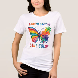 T-shirt En Tri-matière Crayons cassés Couleur encore Santé mentale S Sens