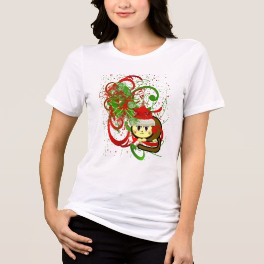 T-shirt En Tri-matière CRAZY Chat Lady Christmas Chat's Meow (Recto)