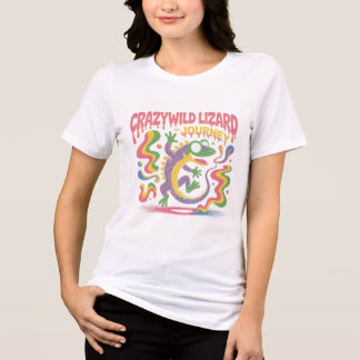 T-shirt En Tri-matière Crazywild Green Pink Lizard Journey