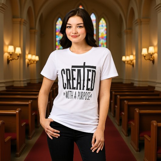 T-shirt En Tri-matière Created With A Purpose Christian Identity Tee