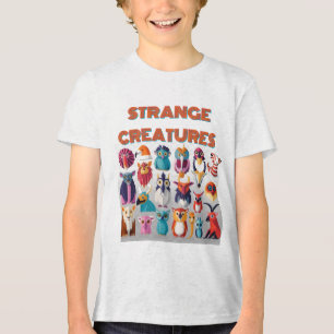 T-SHIRT EN TRI-MATIÈRE CRÉATURES ÉTRANGES