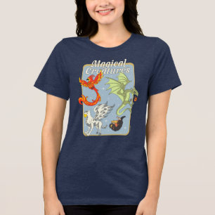 T-shirt En Tri-matière Créatures Magiques Graphisme Vintage