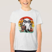 T-shirt En Tri-matière Creepy Funny Halloween Casual Ghost   (Recto)