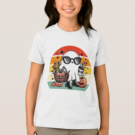 T-shirt En Tri-matière Creepy Funny Halloween Casual Ghost (Recto)