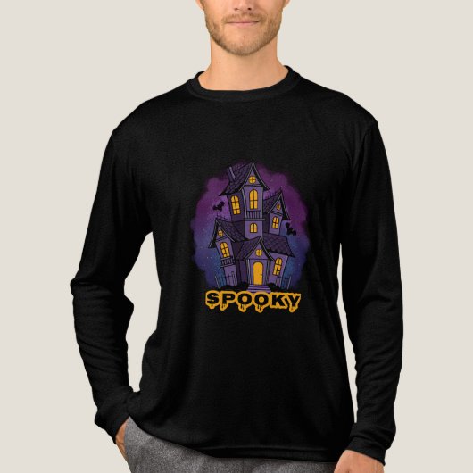 T-shirt En Tri-matière Creepy Purple Mansion Spooky Haunted House (Recto)