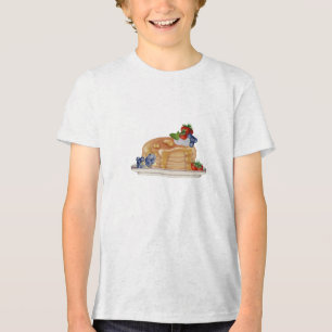 T-shirt En Tri-matière Crêpes Dessinées à la Main Baies Nourriture Petit 