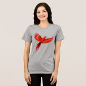 T-shirt En Tri-matière Crimson Macaw / Red Parrot en vol (Recto plein)