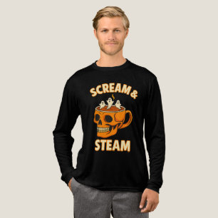 T-shirt En Tri-matière Cris & Vapeur Crâne Café Halloween Ghost Brew